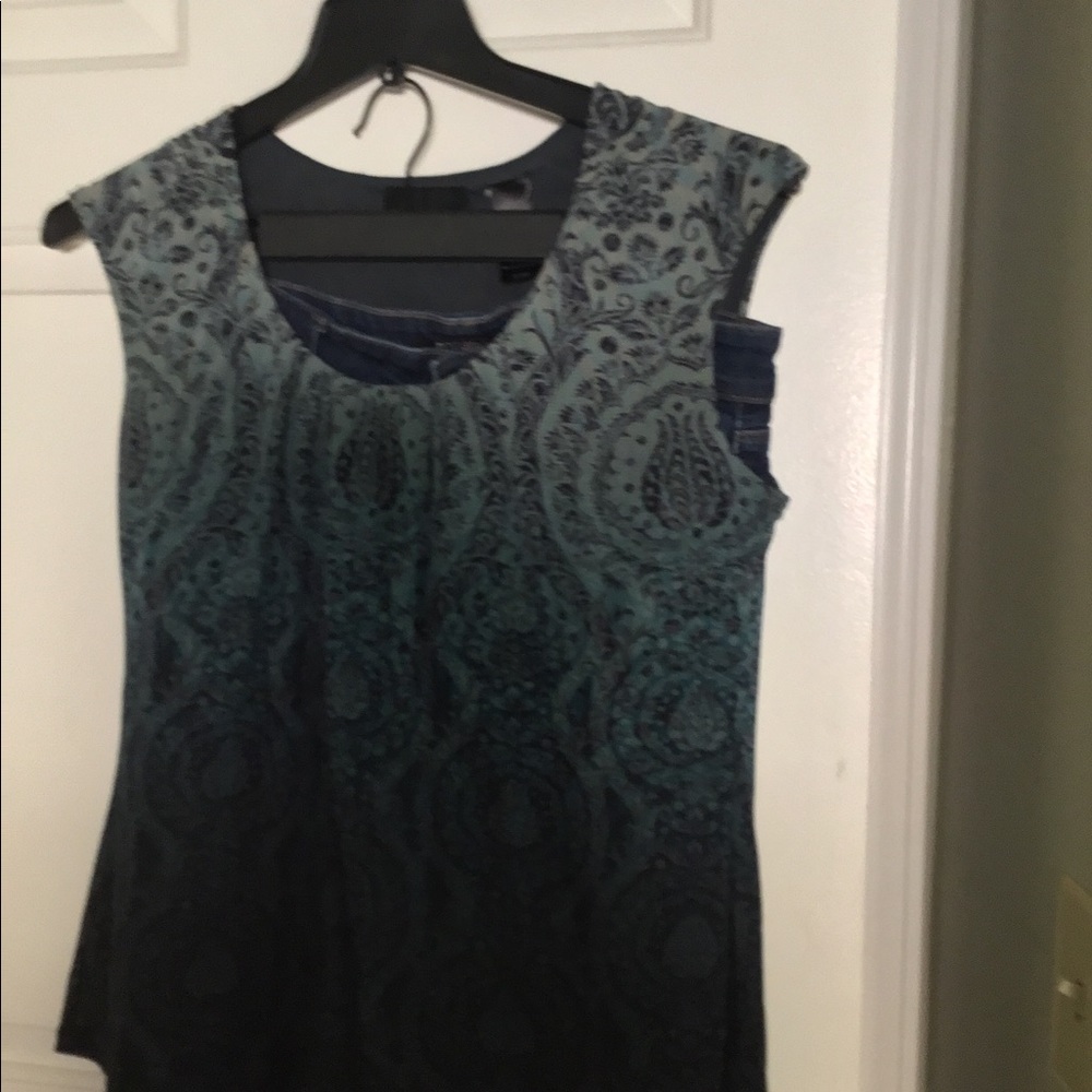 Blue ombré tank top